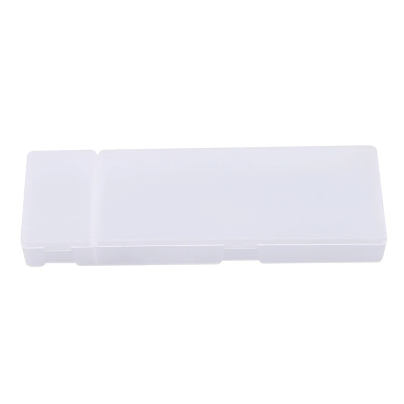 Pencil Cases School Office Simple Matte Transparent Plastic Box Frosted Pink Green White Pens Storage Stationery Supplies