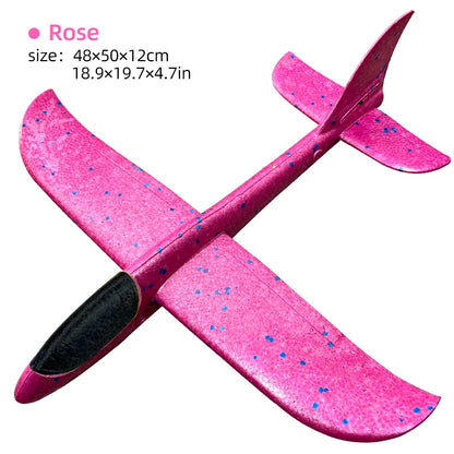 50/33CM Big Flash Glider Foam Plane Hand Throw Light Inertial LED AirPlane Outdoor Launch Fun of Kids Toys for Children Boy Gift