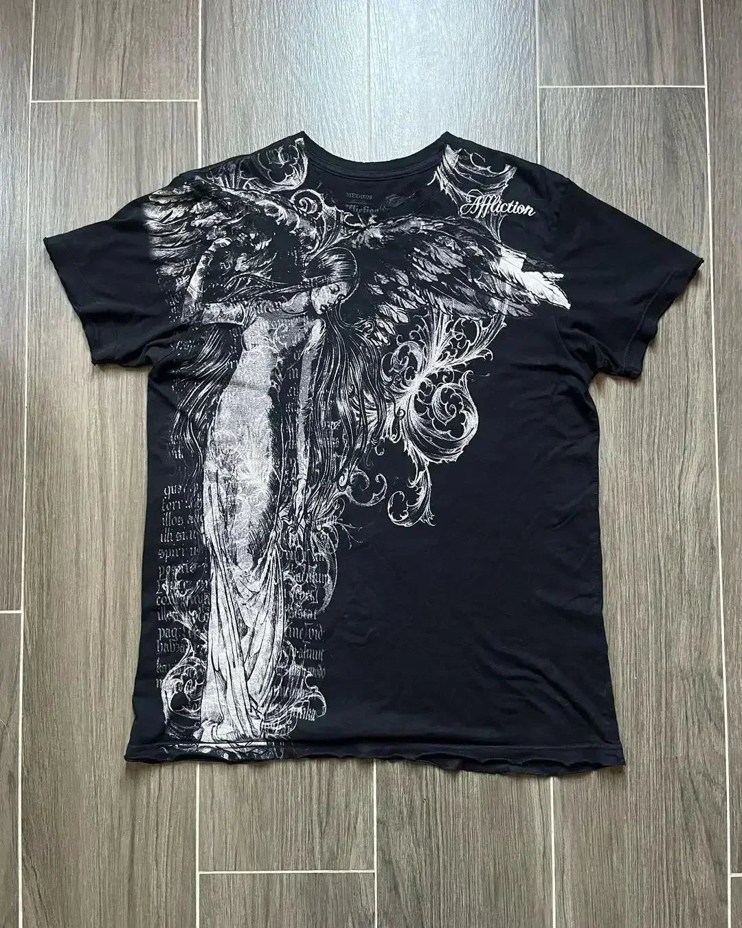 American New Retro Trend Printed Long Sleeve 90s Street Hip-Hop Harajuku T-shirt Men Fashion Gothic Casual Pure Cotton Loose Top