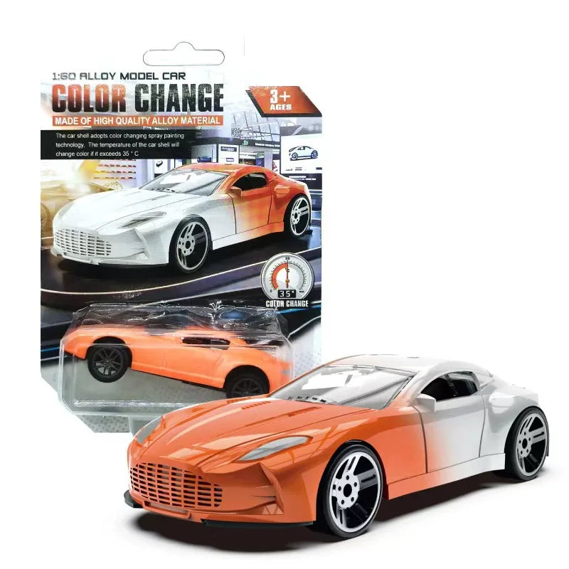 1:64 Magic Color Changing Racing Car Model Temperature Sensitive Inertia Pull Back Cars Toys Crash-Resistant Durable Boys Gift