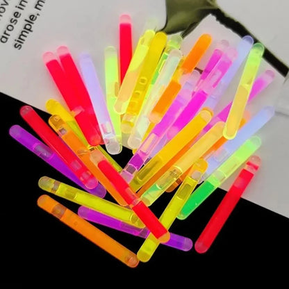 60/10PCS Mini Glowing Stick Multicolor Chemical Fluorescence Stick Night Fishing Lighting Tool Children Gifts Event Party Supply
