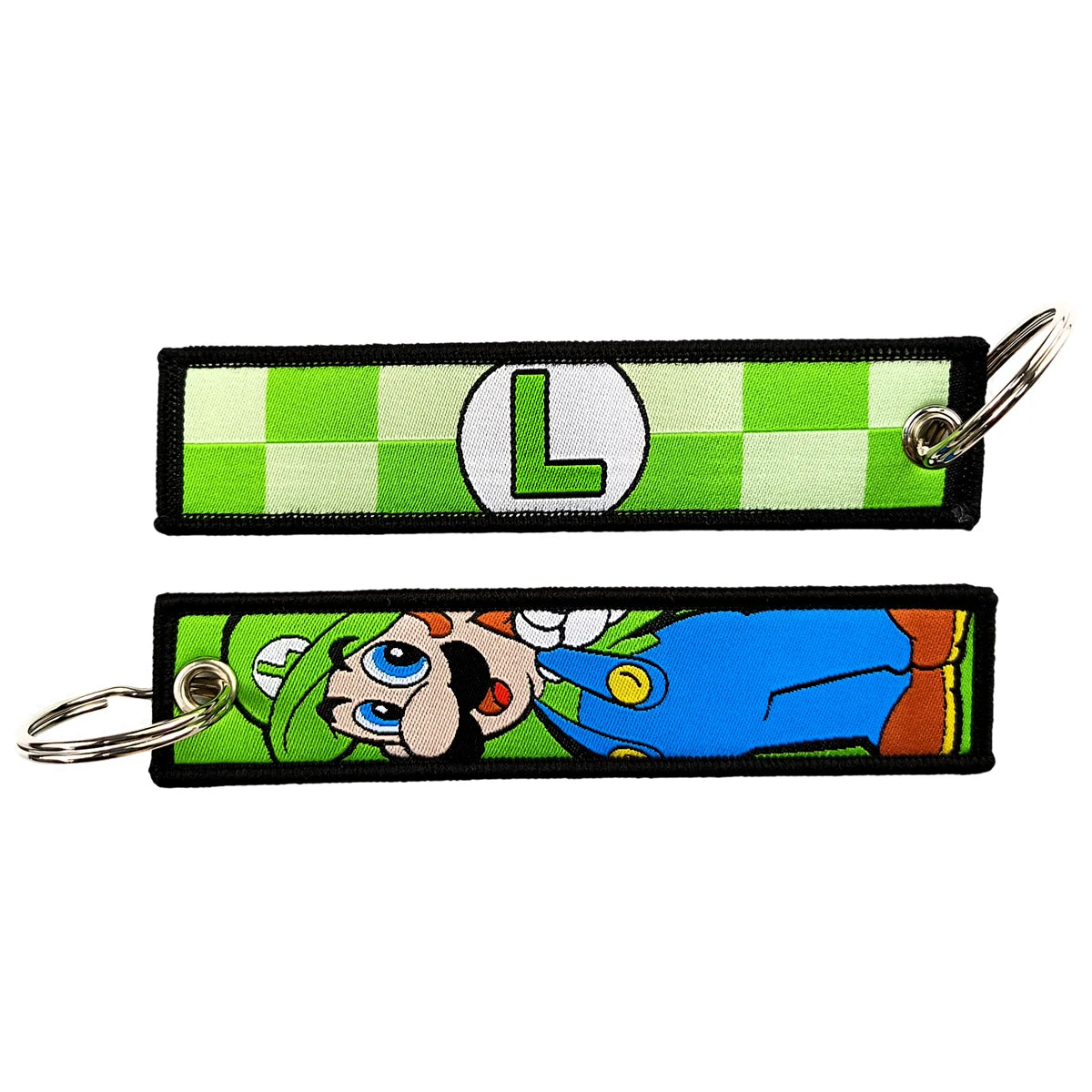 One Piece Anime Key Chains with Cute Jet Manga Embroidery Fashion Key Tag for Jewelry Accessory Key Ring Holder Gift Anime Fans