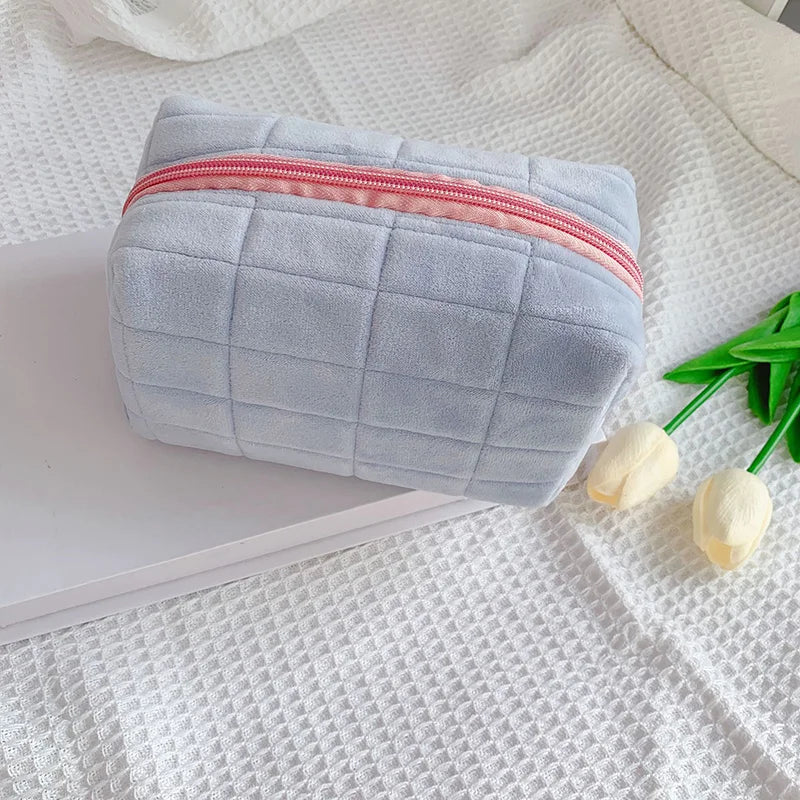 Kawaii Pencil Case Creative Pillow Bag Large Capacity Short fluff Bag for Girls School Supplies Stationery Box Cosmetic Bag