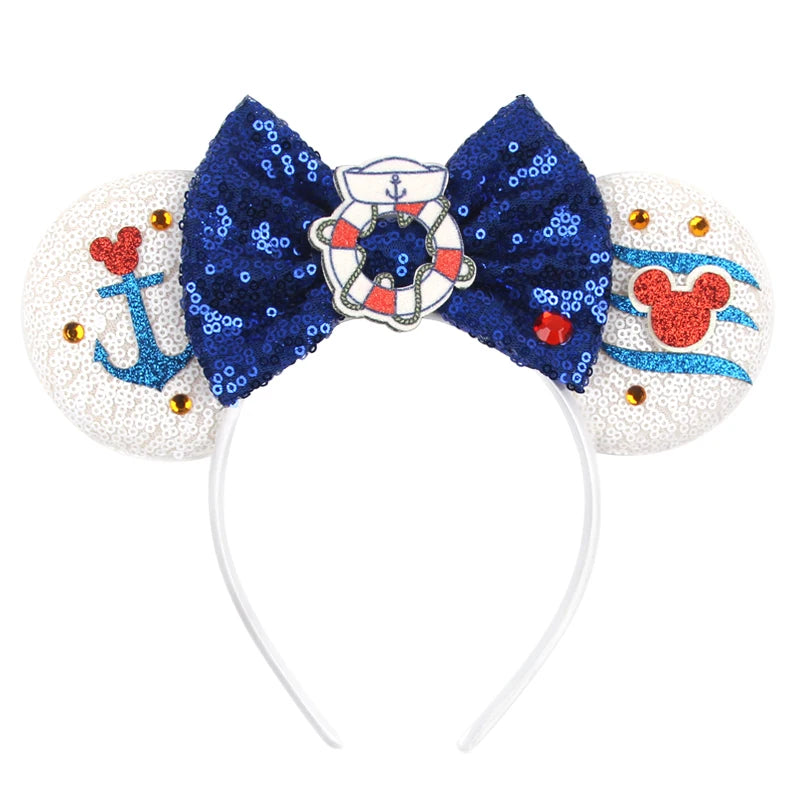 2023 Mouse Ears Headband For Kids Adult Halloween Spider Sequins Bow Hairband Festival Party Cospaly DIY Hair Accessories