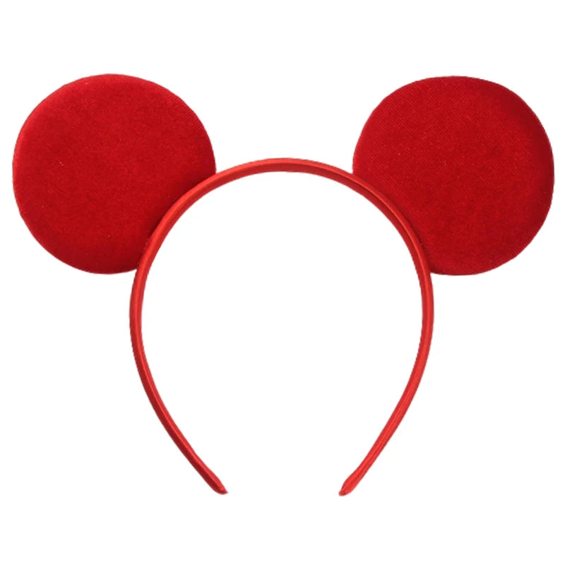 New Trendy Mouse Ears Headband 3.3"Velvet For Girls Soft Bow Hairband Halloween Festival Party Trip DIY Hair Accessories Gifts