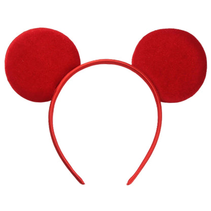 New Trendy Mouse Ears Headband 3.3"Velvet For Girls Soft Bow Hairband Halloween Festival Party Trip DIY Hair Accessories Gifts