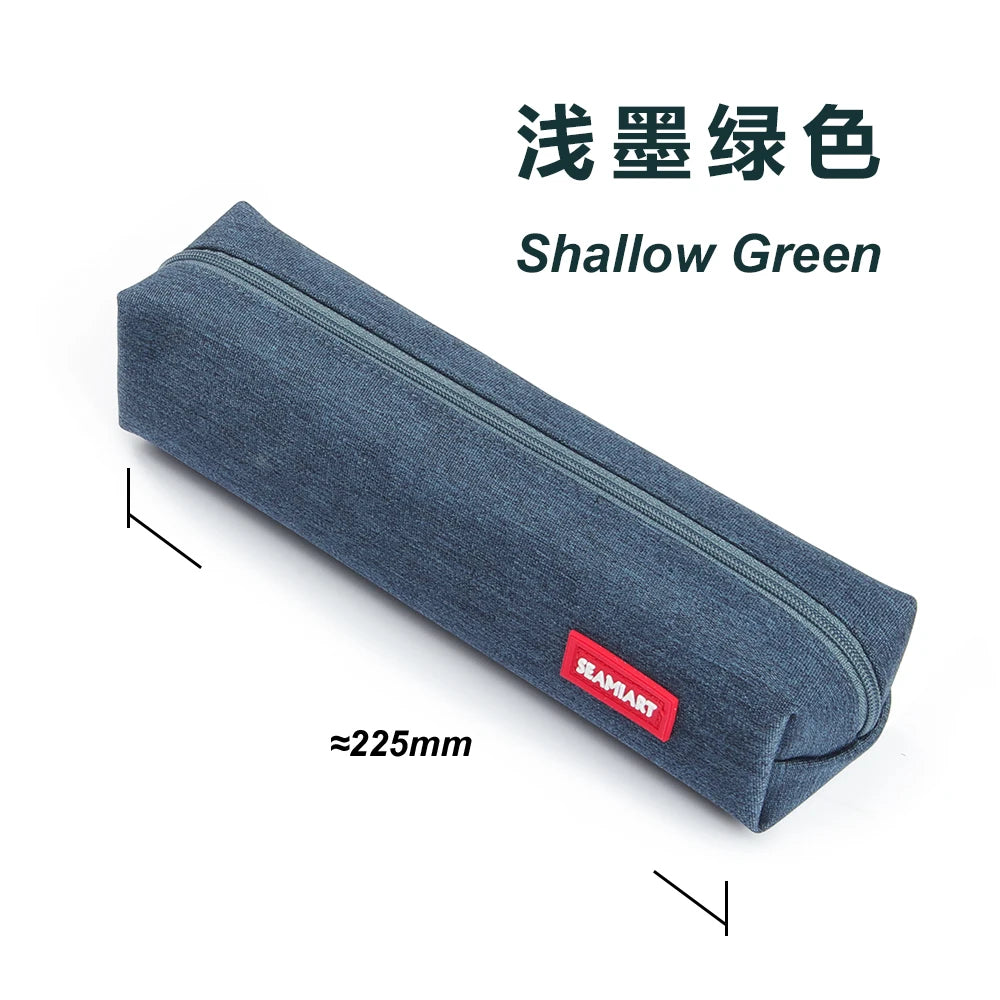 1pc Small Solid Color Simple Zipper Kawai Pencil Case Mini Pen Bags Papeleria Stationery for School Office Suppliers