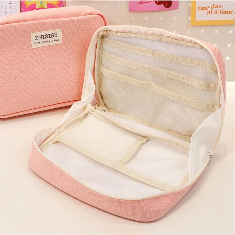 90°opening Multi-layer Pencil Case Student Stationery Storage Artifact Large Capacity Classified and Organized Stationery Bag