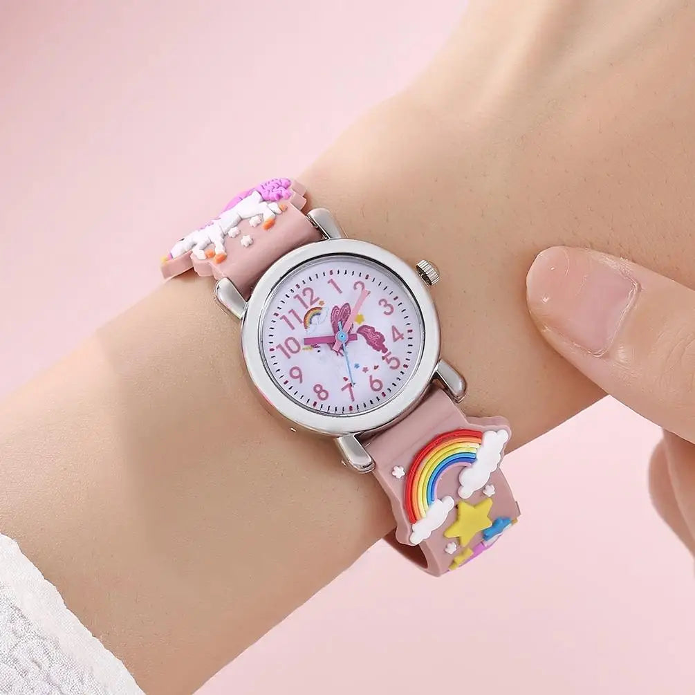 Rainbow Winged Unicorn Pegasus Children's Cartoon Watch