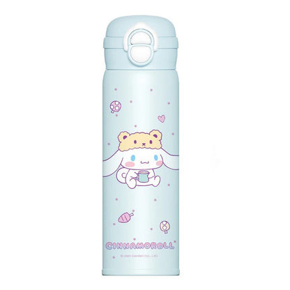 X&W Sanrio 500mL Vacuum Cup Insulated Coffee Mug Kuromi Thermos Cup 316 Stainless Steel Double Drinking Straw Cup Water Bottles