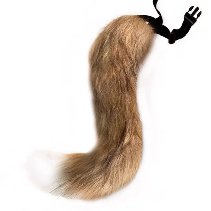 Cat Cosplay Costume Foxes Mask+Tail +Gloves Set  Halloween Costume Accessorie Wolf Therian Theme Party Dress Up Prop Accessories