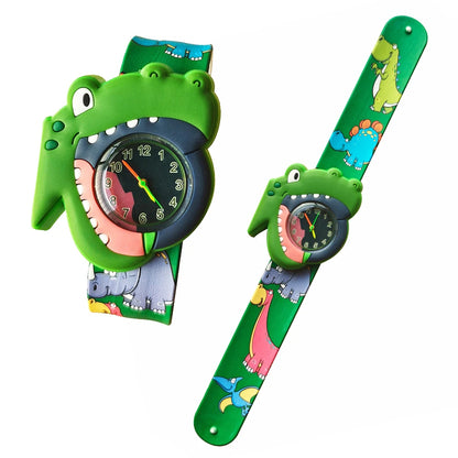 Cartoon Printed Strap Children's Watch Colorful Silicone Baby Birthday Gift Kids Study Time Toy Girls Boys Watch Clock Bracelet