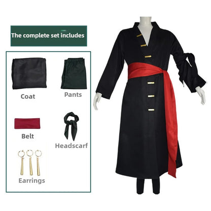 Fantasia Wano Country Roronoa Of Zoro Cosplay Kimono Anime Pirate Disfraz Costume Men Male Halloween Carnival Party Clothes