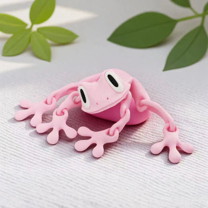 3D Printing Simulation Tree Frog Joint Movable Frog Ornaments Kitchen Home Decoration Office Animal Desk Toy Refrigerator Magnet