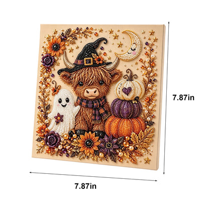 Halloween Ghost Pearl Art Kit for Adults DIY Pearl Painting Craft Kit Beginner Friendly Halloween Pearl Diamond Art Wall Decor