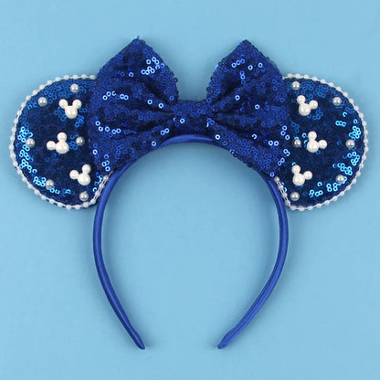 New Trendy Mouse Ears Headband 3.3"Velvet For Girls Soft Bow Hairband Halloween Festival Party Trip DIY Hair Accessories Gifts
