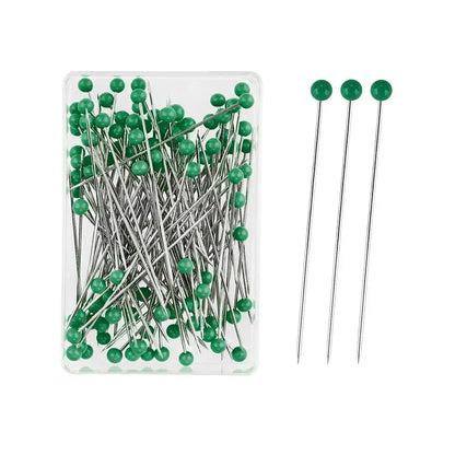100Pcs/Box 38mm Sewing Pins Glass Head Dressmaking Pins Quilting Pins Pearl Heads For DIY Embroidery Sewing Positioning Tools
