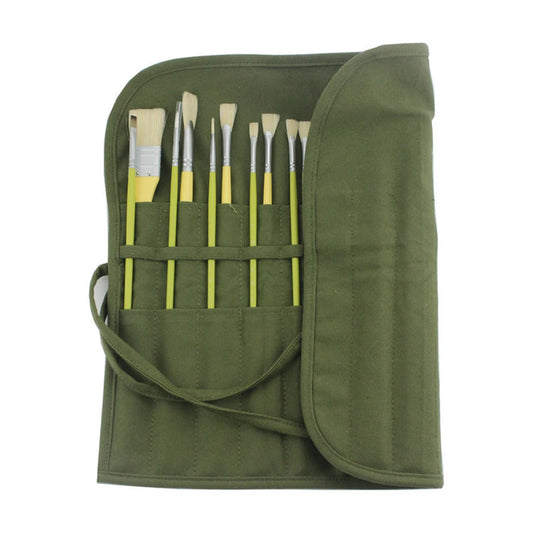 Painting Brushes Canvas Storage Bag, 22 Slots Watercolour and Gouache Brushes Calligraphy Brushes Storage Bag, Roll up Pen Bag