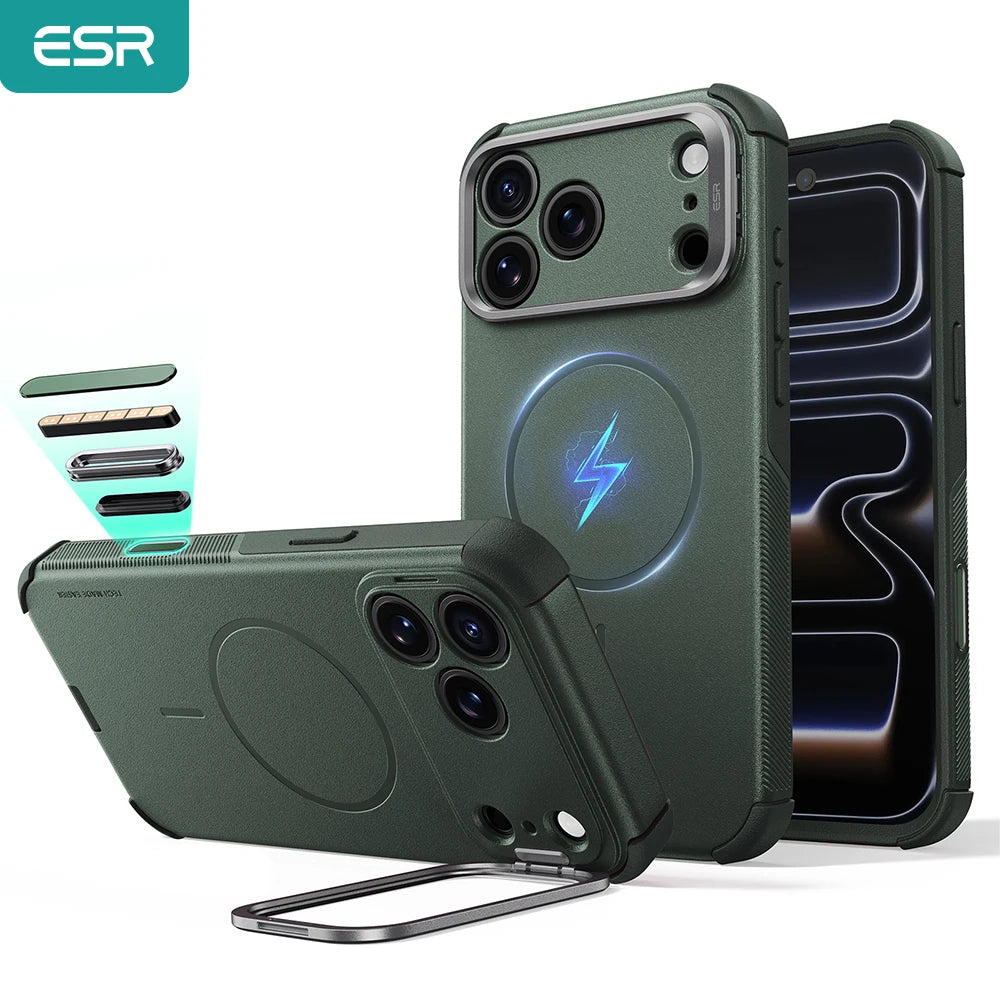 ESR for iPhone 18 Pro Max&17 Pro Max Magnetic Phone Case with Stand 7X Military-Grade Drop Protection for iPhone 17 Pro&18 Pro