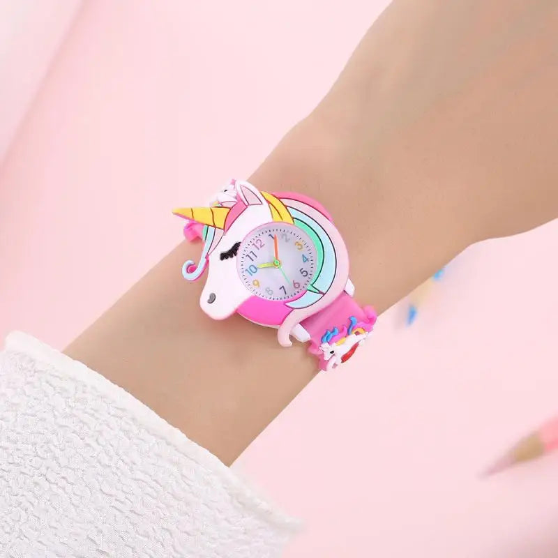 New Rainbow Cloud Printed Silicone Band Children's Watch Girl Cute Cartoon Quartz Watch Kids Watches Boys Girl Watche