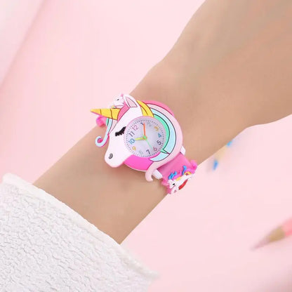 New Rainbow Cloud Printed Silicone Band Children's Watch Girl Cute Cartoon Quartz Watch Kids Watches Boys Girl Watche