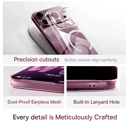 Baseus Magnetic Case For iPhone 18 Pro Max Wireless Charging For Magsafe Case For iPhone 17 Pro Max Slim Thin Clear Cover Case