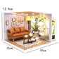 Mini Doll House DIY Small House 3D Puzzle Assembly Building Model Toys Home Bedroom Decoration With Furniture LED Lights Gifts