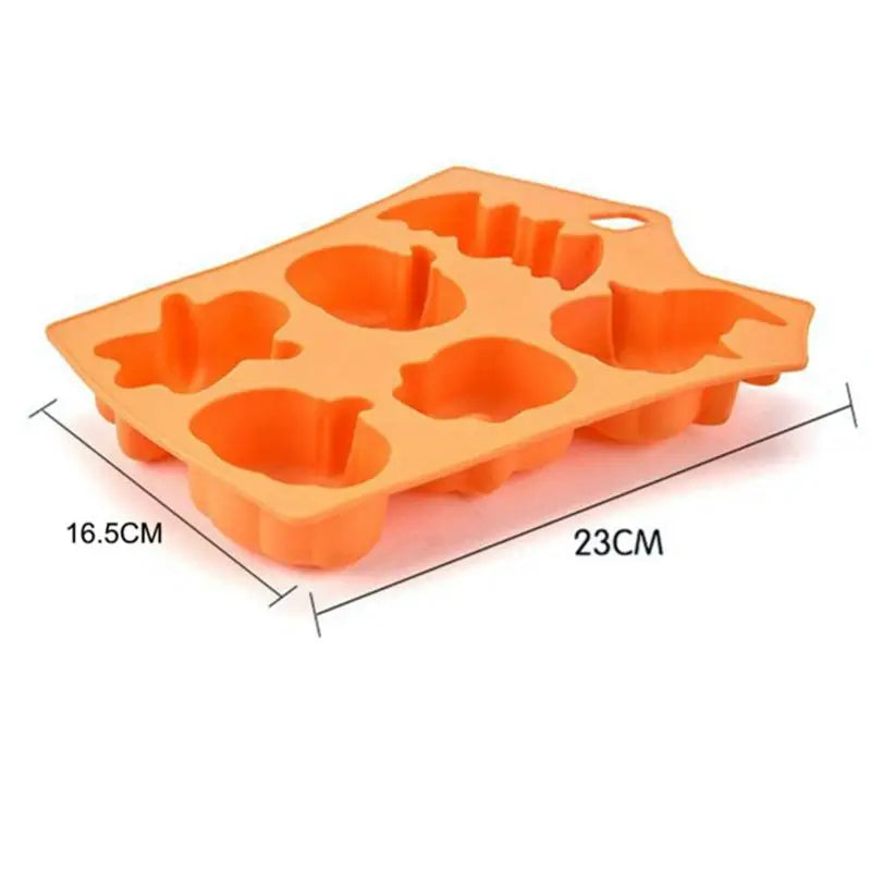 Silicone Mold for Cake Biscuits Candy Pumpkin Ghost Halloween Decor Skull Bat Spider Trick Or Treat Halloween Party Supplies