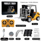 1:64 Remote Control and Alloy Truck Forklift with Trailer Worktop Mini Bluetooth RC Elevator Vehicle Children's Toy Holiday Gift
