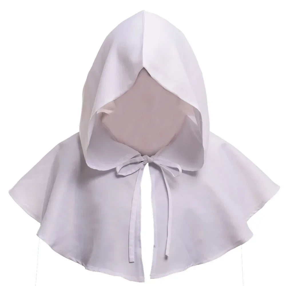 Unisex Men Medieval Costume Renaissance Cloak Hat Halloween Witch Cosplay Costume Hooded Cape Hat Women Halloween Hats