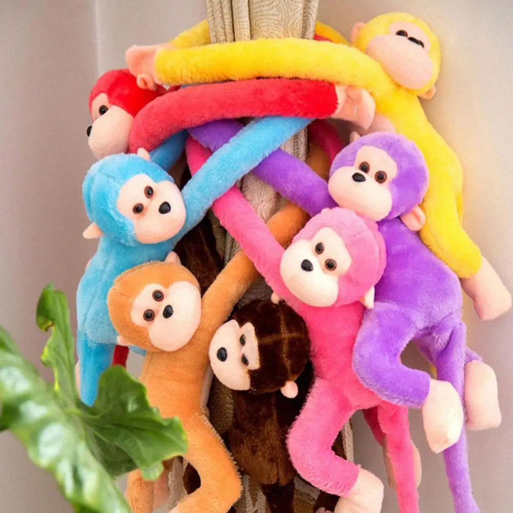 Plush Monkey Toy Stuffed Animal Cute Long Arm Tail Monkey Plush Toy Long Hands Monkey Mascot Room Curtain Decor Kids Toys