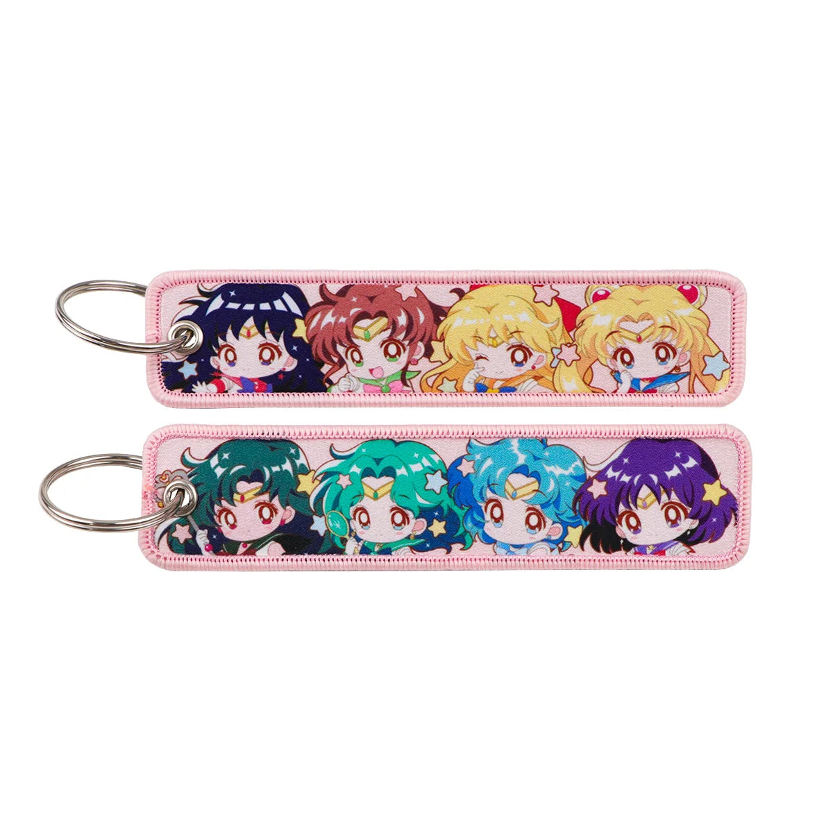 Popular Anime Character Embroidery Keychain Cool Cartoon Key Tag Motorcycles Cars Backpack Chaveiro Fashion Keyring Friend Gifts