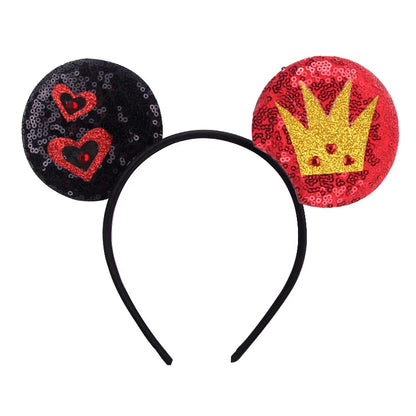 2026Latest Mickey Minnie Ear Headband Sequin Bows For Girl Adult Kids Halloween Party Cosplay Hair Accessories Princess Hairband