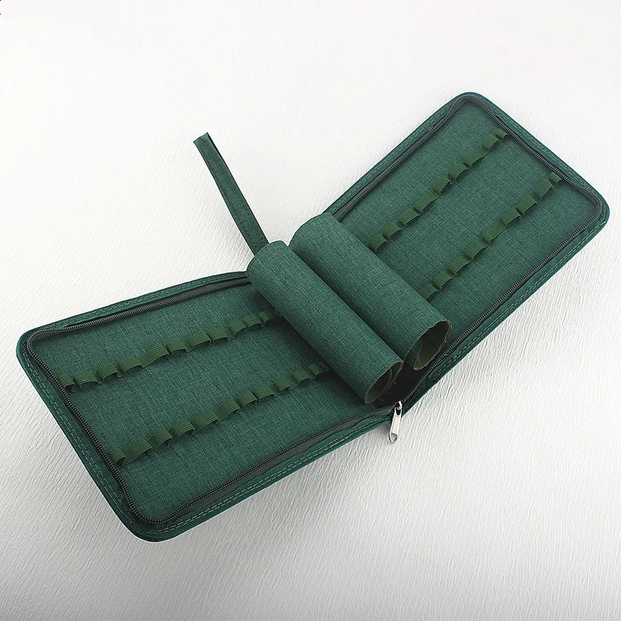 48 /24/10 Slots Fountain Pen Case, Canvas Pen Holder Display Pouch Bag Storage Large Capacity Waterproof