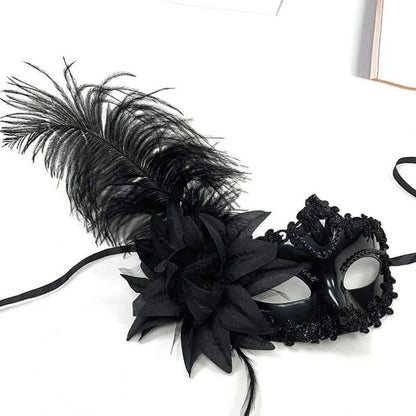 Dance Party Diamond Venetian Mask Feather Flower Wedding Carnival Performance Costume Sexy Lady Mask Masquerade Christmas 2026