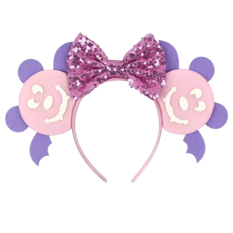 2026 Latest Halloween Cobweb Ears Headband Women Festival DIY Mouse Hairband Kids Party Villains Cosplay DIY Hair Accessories