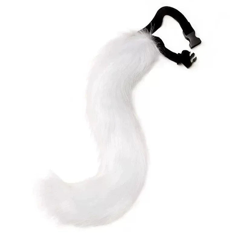 Cat Cosplay Costume Foxes Mask+Tail +Gloves Set  Halloween Costume Accessorie Wolf Therian Theme Party Dress Up Prop Accessories