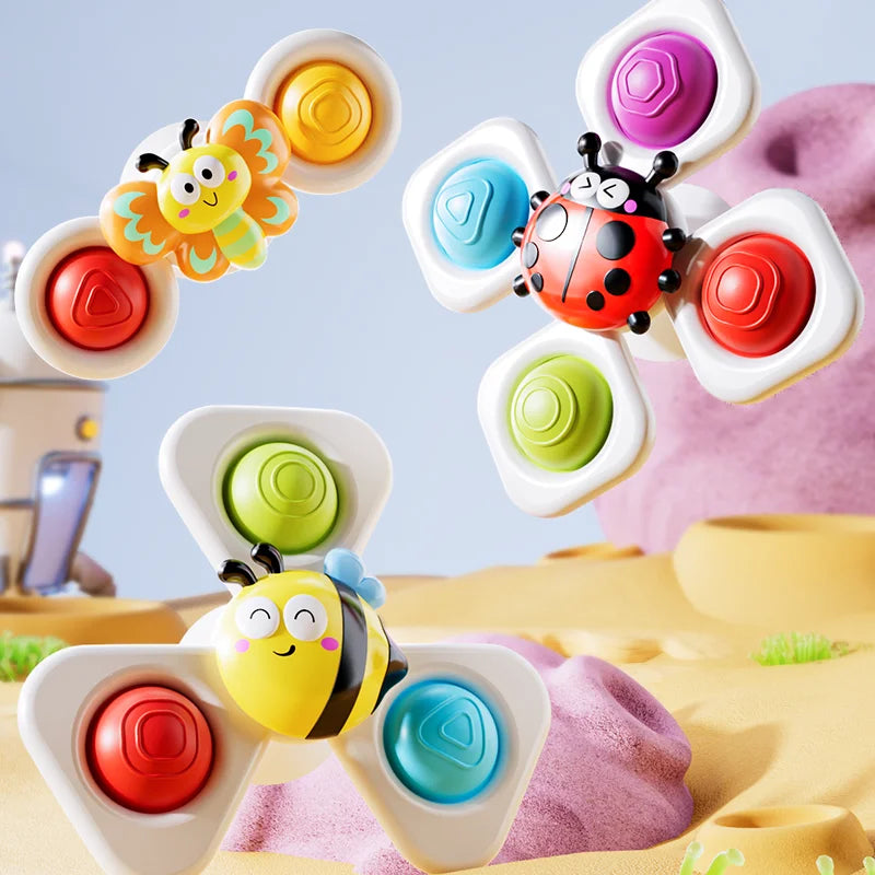Cartoon spinning toy insect ocean-themed bath toy stress relief toy