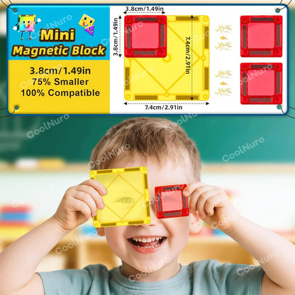 26/38pcs with Iron Box - Colorful Magnetic Building Blocks Set, Suitable for Kid's Learning and Education Magnetic Toys, Gifts