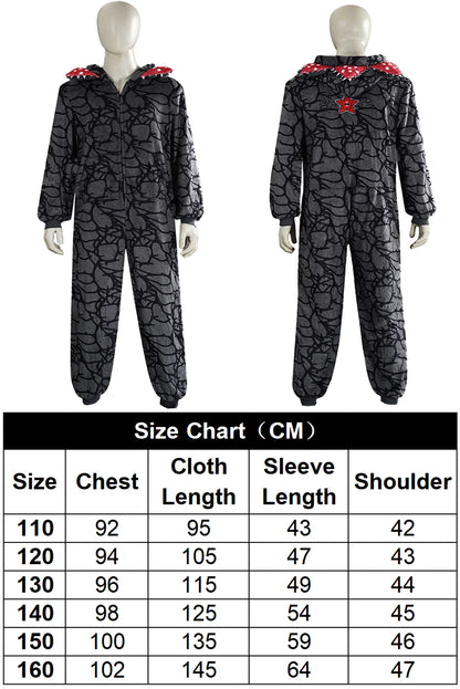 Boys Fantasia S3 S5 Horror Demogorgon Cosplay Jumpsuit TV ST 6 to 14 Years Disfraz Costume Teen Fantasy Halloween Carnival Cloth