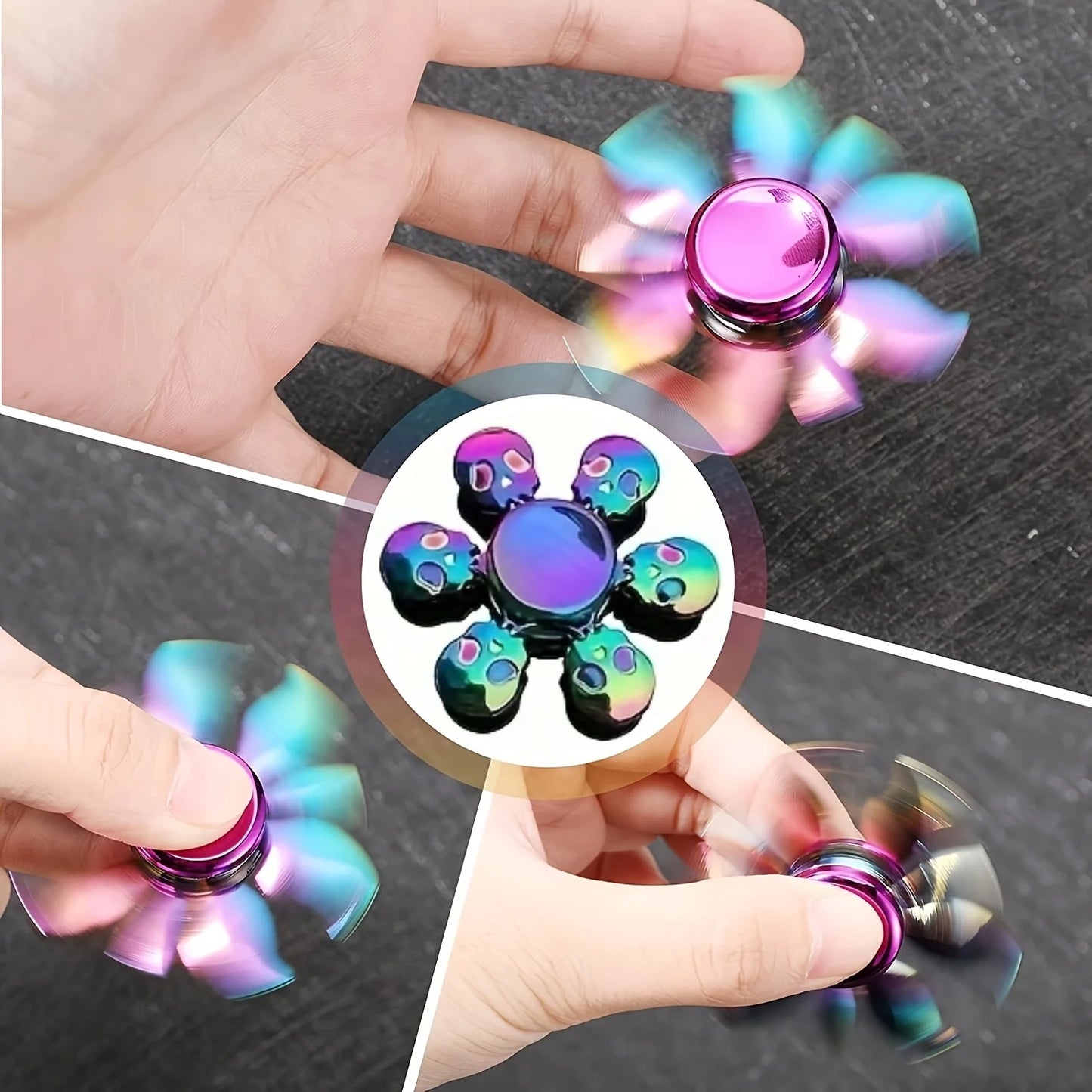 1 piece set colorful fidget spinner for adults zinc alloy stress relief toy office anxiety relief stress relief leisure gift