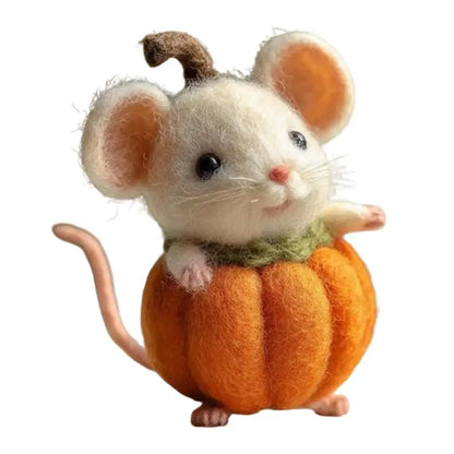 Wool Felt Pocket Handmade Diy Material Finished Product Set Halloween Cute Ghost Pumpkin Mouse Felt Finished Product