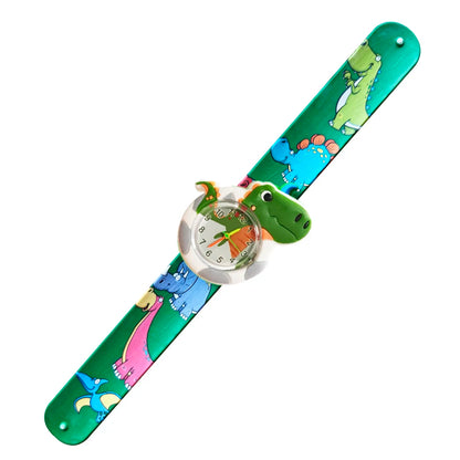 Cartoon Printed Strap Children's Watch Colorful Silicone Baby Birthday Gift Kids Study Time Toy Girls Boys Watch Clock Bracelet