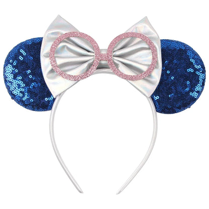 2024 Halloween Mouse Ears Headband Sequins Bow Hairband For Women Featival Party DIY Hair Accessories Boutique