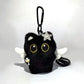 Cute Black Cat Plush Toy Keychain, Cartoon Kitten, Soft Stuffed Doll Pendant, Car Key, Backpack, Bag Decoration