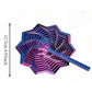 3D Printed Expanded Sensory Fidget Star,Easy-Grip Handles, Whirling Spiral Hexagon Spinner for Stress (Red and Blue,4.64in)