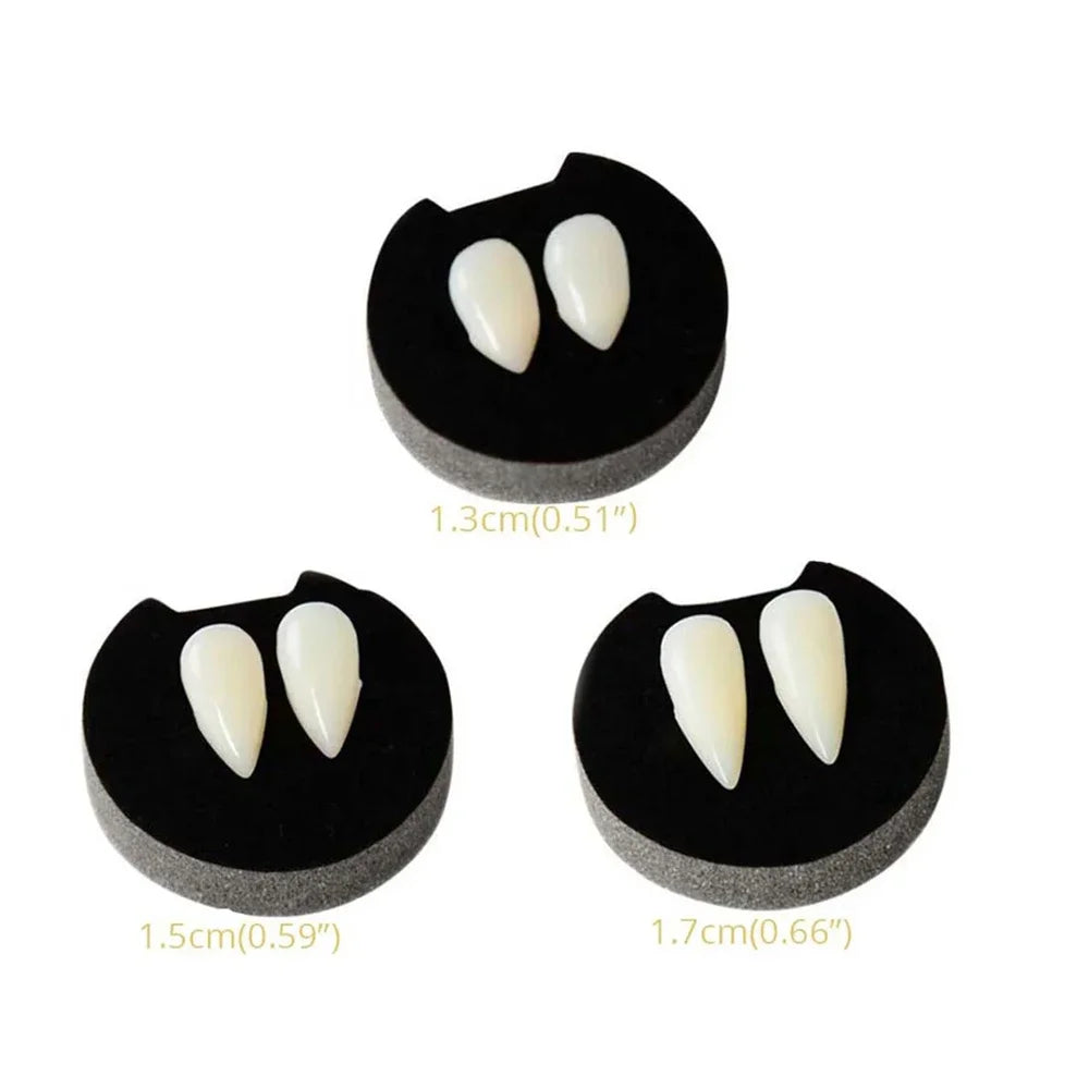 1-4Pcs Halloween Vampire Dentures Prop Halloween party Costume DIY Cosplay Props Decoration False Teeth With Dental Gum