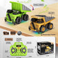 1:64 Remote Control and Alloy Truck Forklift with Trailer Worktop Mini Bluetooth RC Elevator Vehicle Children's Toy Holiday Gift