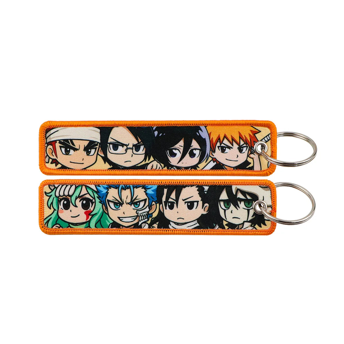 Popular Anime Character Embroidery Keychain Cool Cartoon Key Tag Motorcycles Cars Backpack Chaveiro Fashion Keyring Friend Gifts