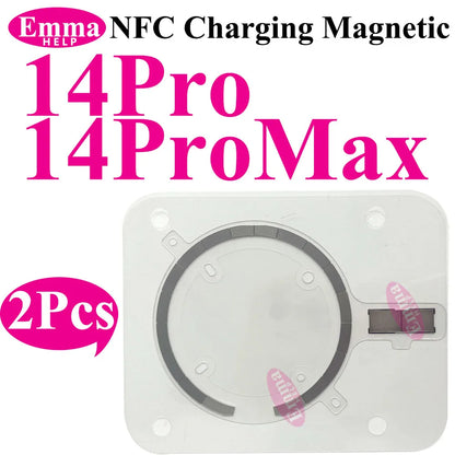 2Pcs Wireless NFC Charging Magnetic  For iPhone 12 13 16 Pro Max 14 15 Plus Rear Cover Back Glass MagSafe Charger Magnet Repair